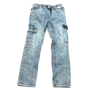 Wonder Nation youth blue washed denim cargos size XL (14-16